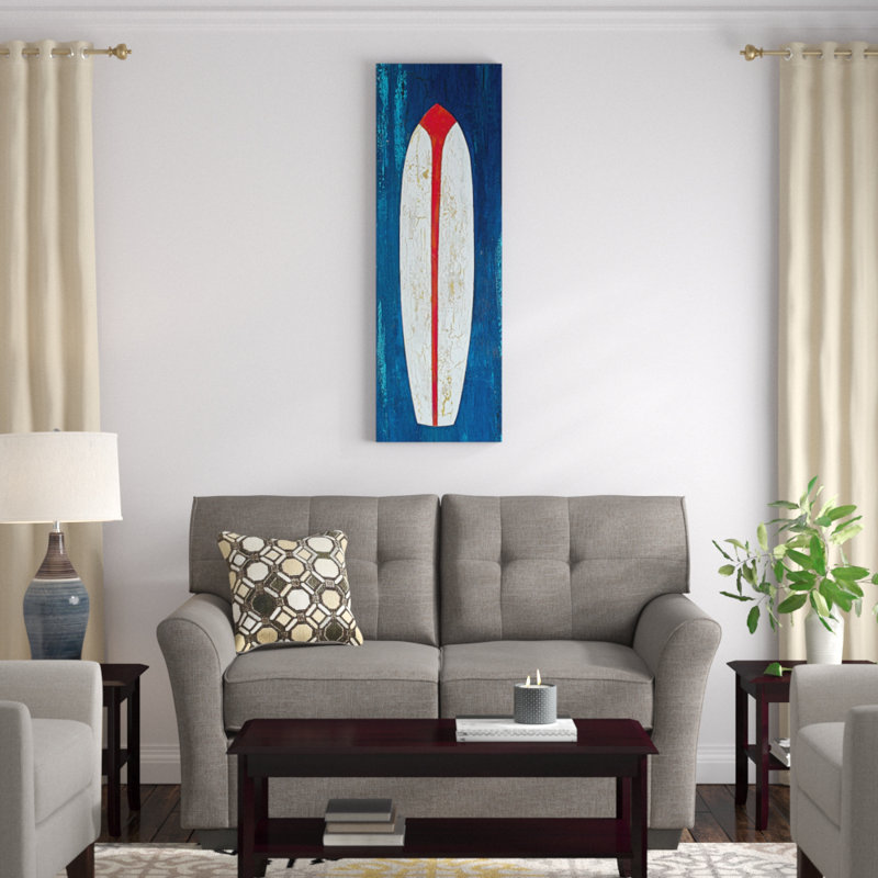 « surf », reproduction sur toile, H 48 po x l 16 po x P 1,5 po, Toile tendue