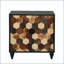 30.31 Inch Modern Sideboard with Honeycomb Pattern and Solid Wood Doors