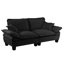 Sailboat-Inspired Chenille Sofa, Modular 2-Seater With Curved Armrests For Compact Living