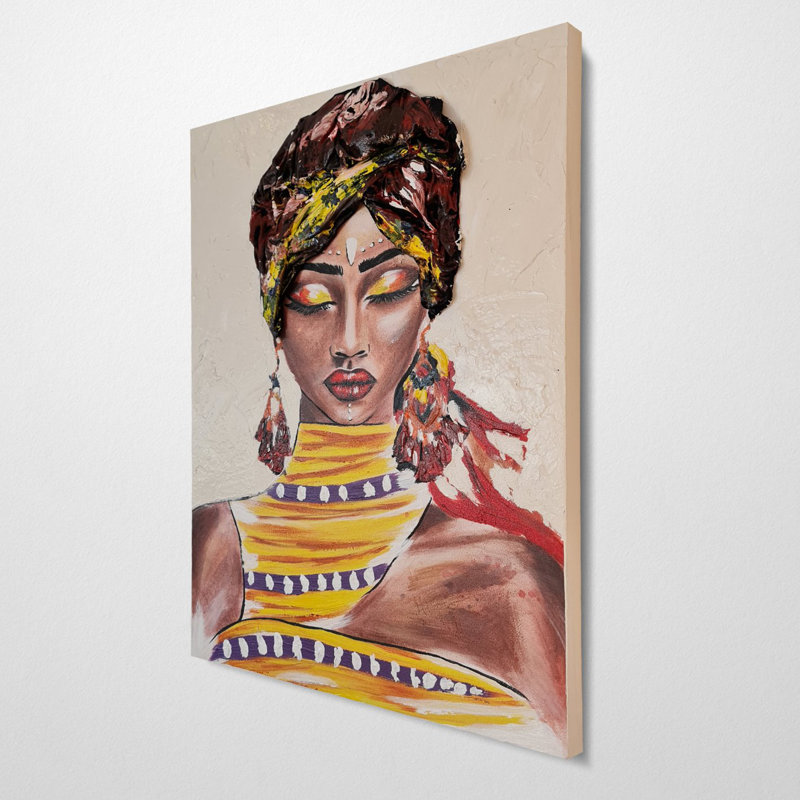 Elena - Wrapped Canvas Painting, 70cm H x 70cm W x 3cm D
