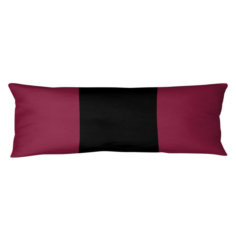 Polyester Medium Pillow, Mississippi Rebellion, Maroon/Black Middle