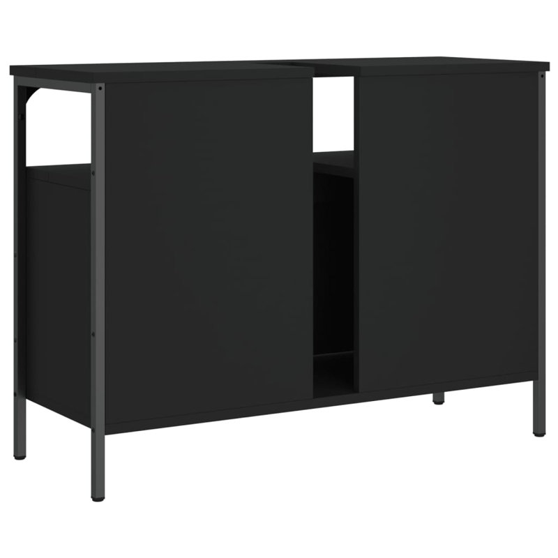 Burslem Bathroom Sink Cabinet 80x30x60 cm Engineered Wood, Black