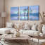 «Landscape Tree Lake Reflection», ensemble de 3 reproductions d'art sur toile tendues-86924299