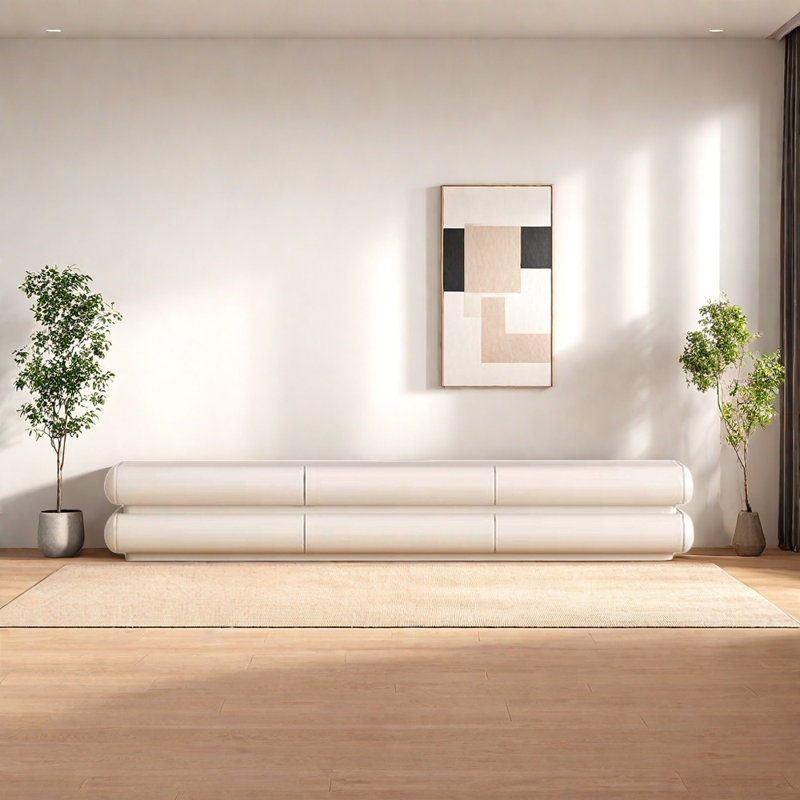 Meuble télé multi-couches en bois massif durable, 70.87"