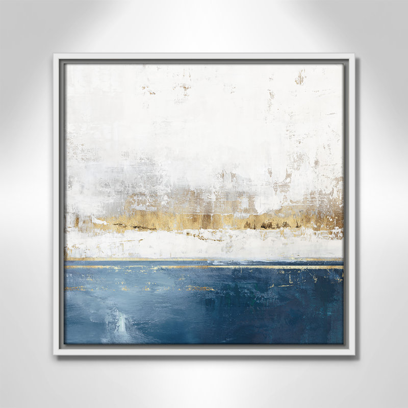 Impression Golden Horizon II par Casa Fine Arts, Blanc, H 17,5 po x l 17,5 po