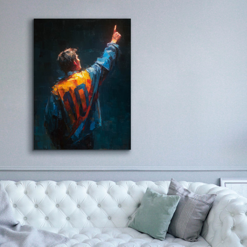 Toile épique Graffiti «Number 1 Sports Legend» par Ann Klee, 40 po x 54 po, H 54 po x l 40 po