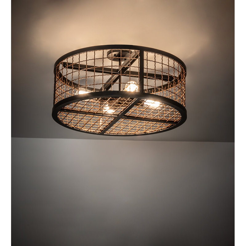 Jesenof 4 - Light Semi Flush Mount, 12" H x 24" W x 24" D