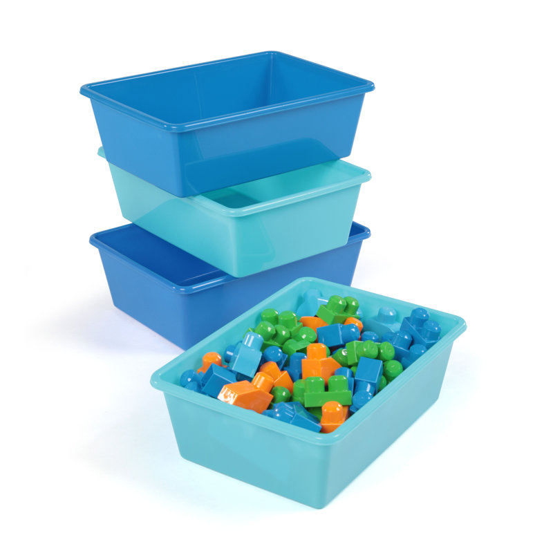Ensemble de bacs de remplacement en plastique, Bleu / bleu sarcelle, Simple