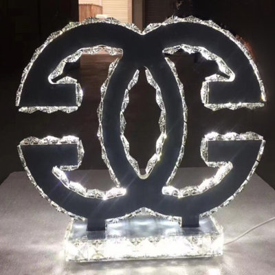 House of Hampton® Inc Crystal 16.1" Glory Sign With Two Colors Led Table Decor