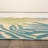 Rectangle Traci Floral Green/Blue/Ivory Indoor & Outdoor Plastic Straw Area Rug-1686044052