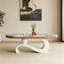 Table basse ovale luxueuse de style italien