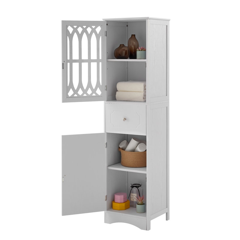 Tall Bathroom Cabinet, White