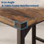 Ensemble de table de salle à manger 3 pièces à hauteur de comptoir avec 2 tabourets rembourrés, brun rustique-1386872987-1386872988