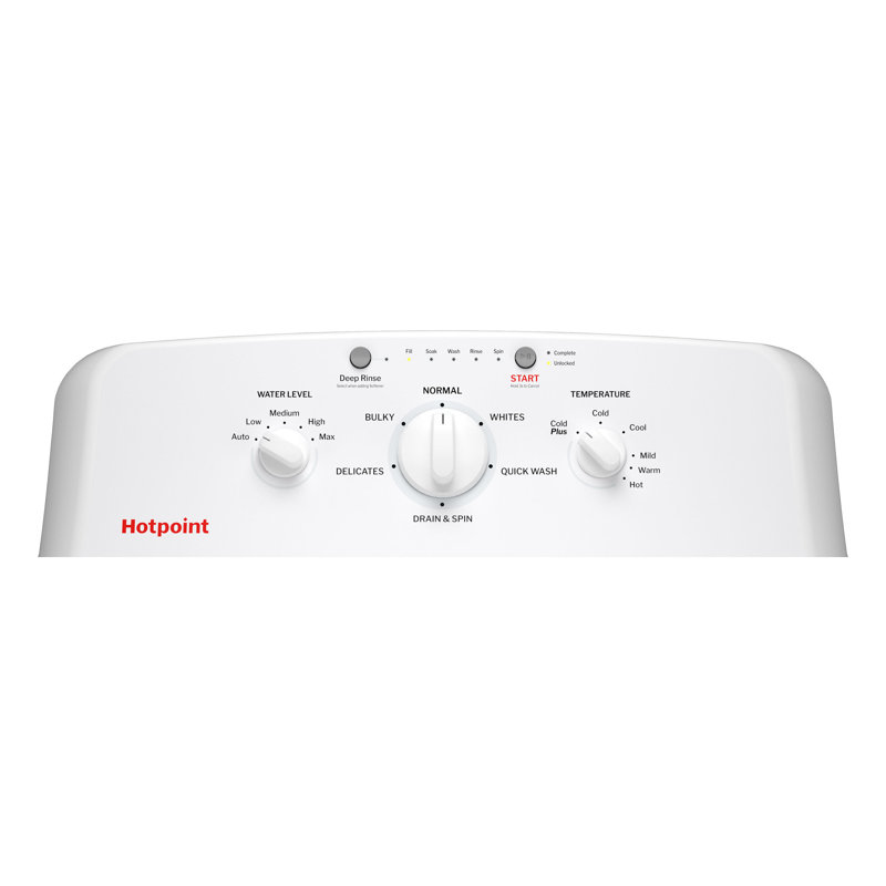 Hotpoint 4.0 Cu Ft Capacity Washer With Stainless Steel Basketcold Plus And Water Level Control​