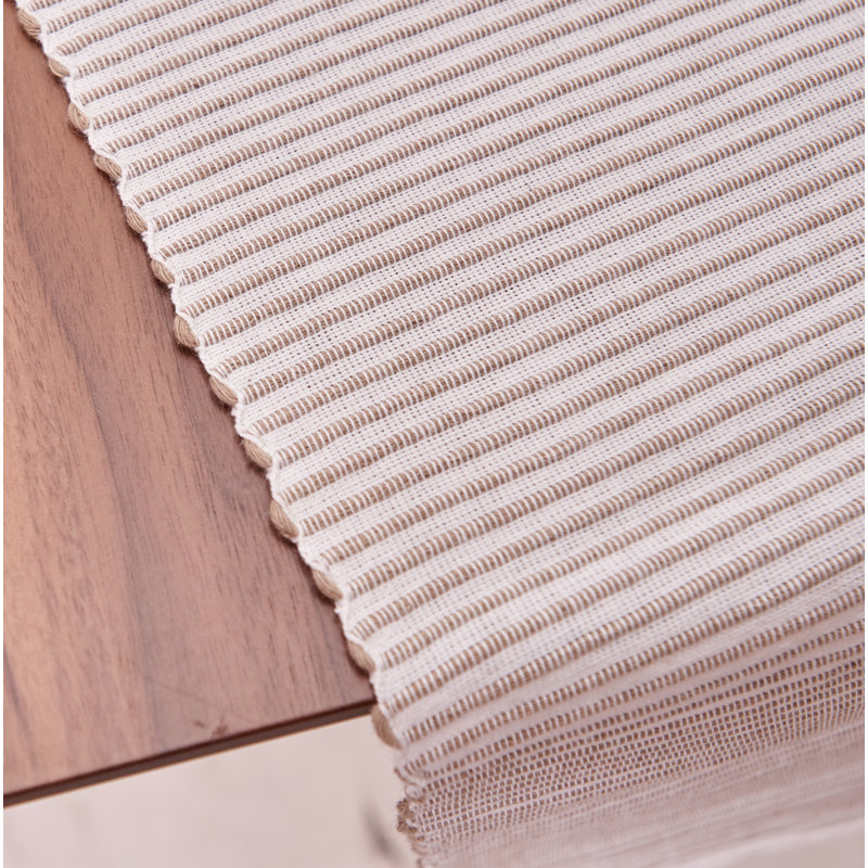 Broder Bree Cotton Table Runner, Dune