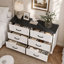Commode double en bois moderne à 6 tiroirs l 47,2 po Migneco-2064947723