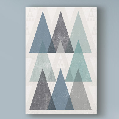 «Mod Triangles IV Blue», art sur toile