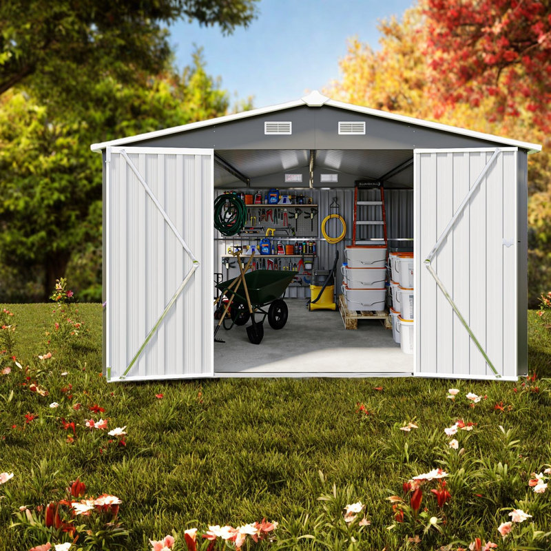 Remises spacieuses en métal, solution de rangement moderne pour la cour et le jardin