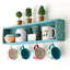 Wym 2 Piece Solid Wood Floating Shelf with Adjustable Shelves-1013399820