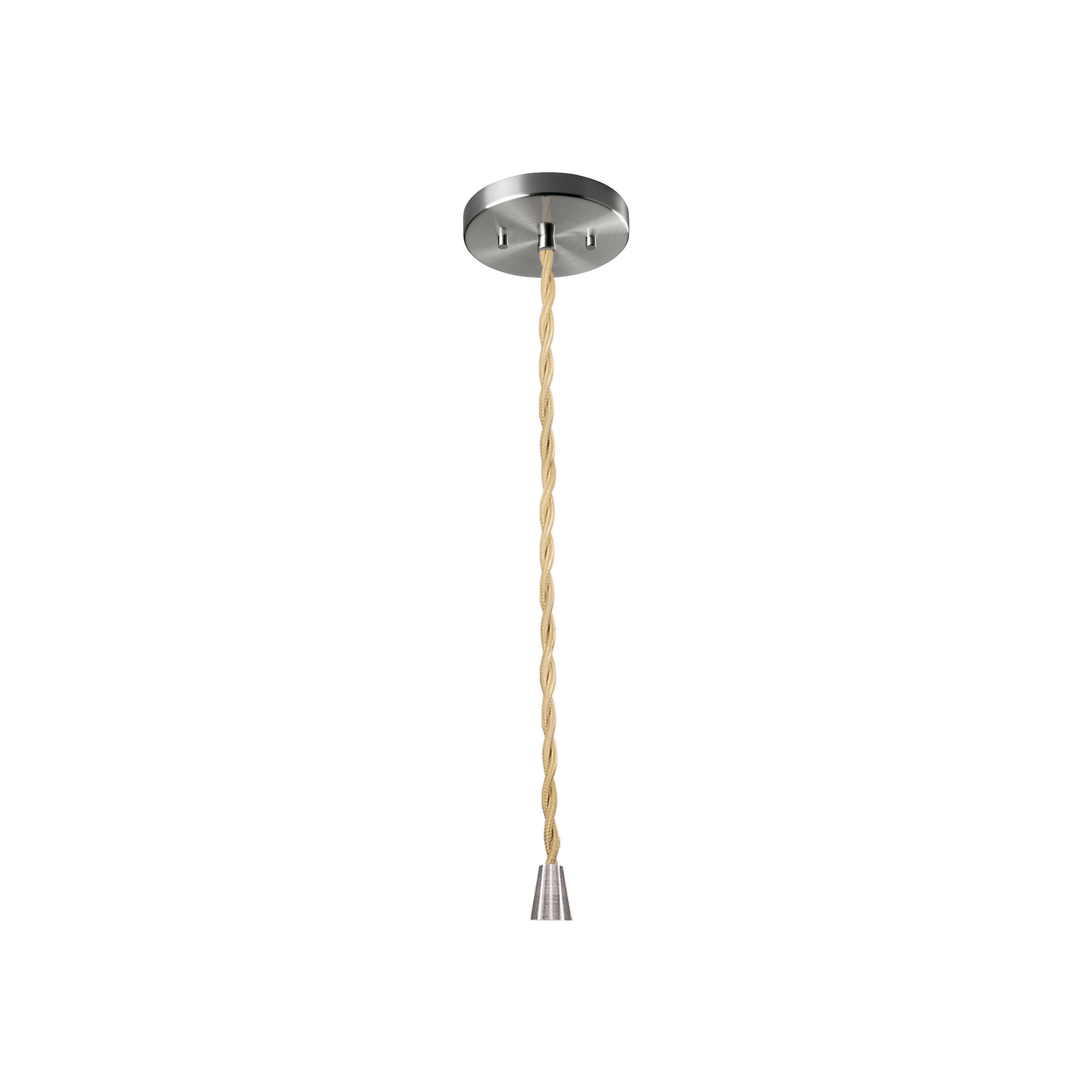Fallon Ceramic Dimmable Pendant, Canyon Clay, 7.5" H x 15.5" W x 15.5" D, Brushed Nickel