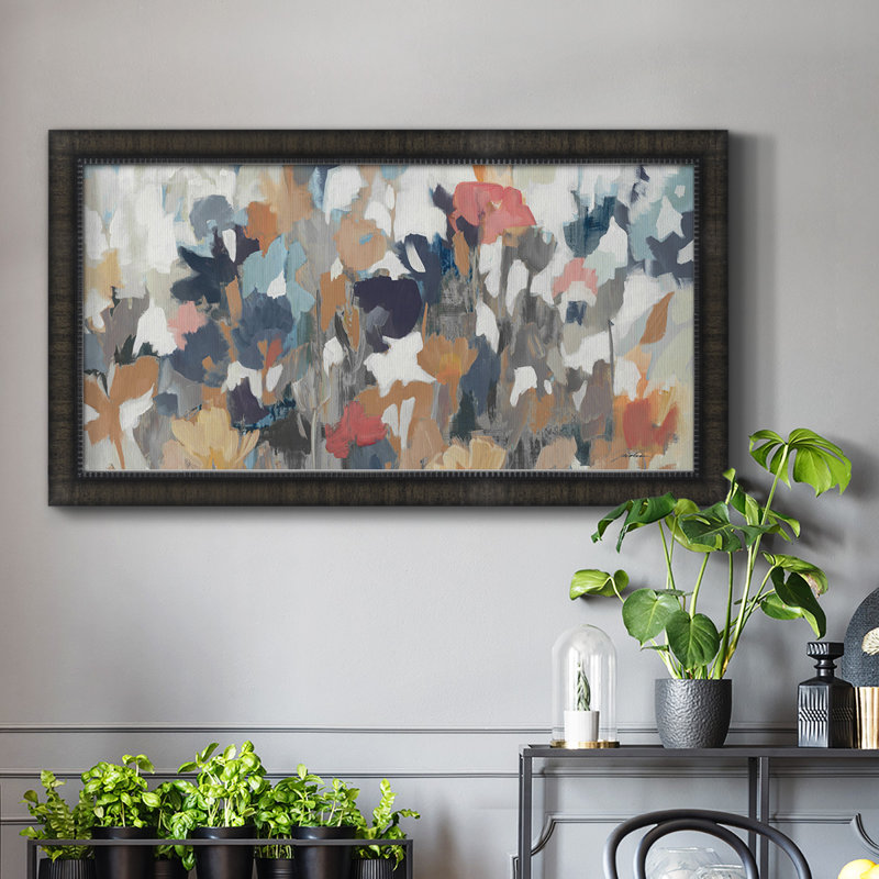 «Corner Flower Stand», peinture sur toile à cadre unique, H 25 po x l 45 po x P 1 po