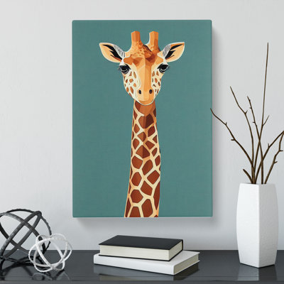 Giraffe Geometric - Wrapped Canvas