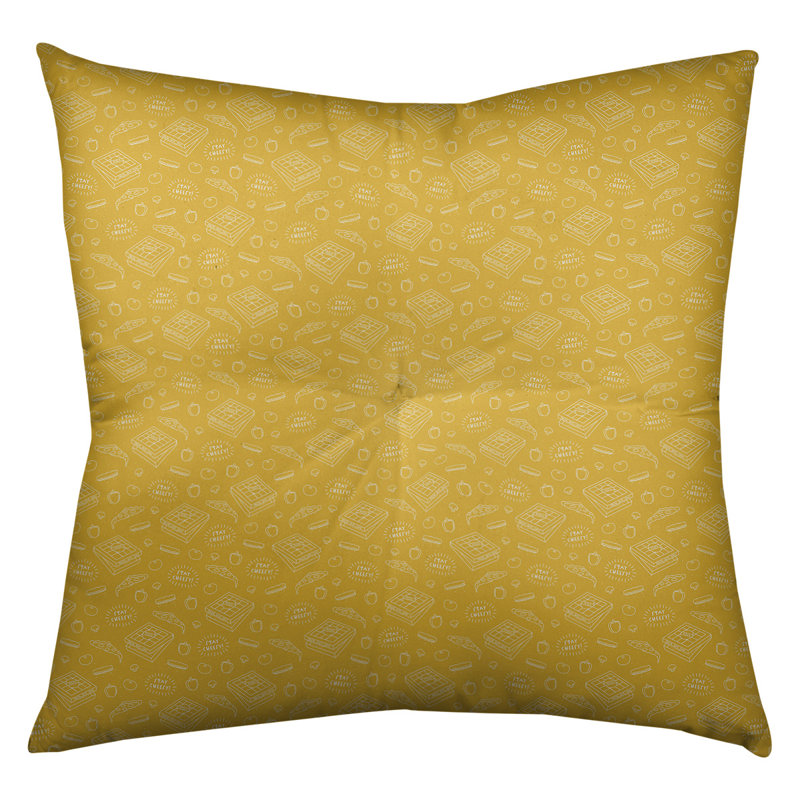 Coussin de sol Katelyn Elizabeth, 30 po x 30 po, Jaune