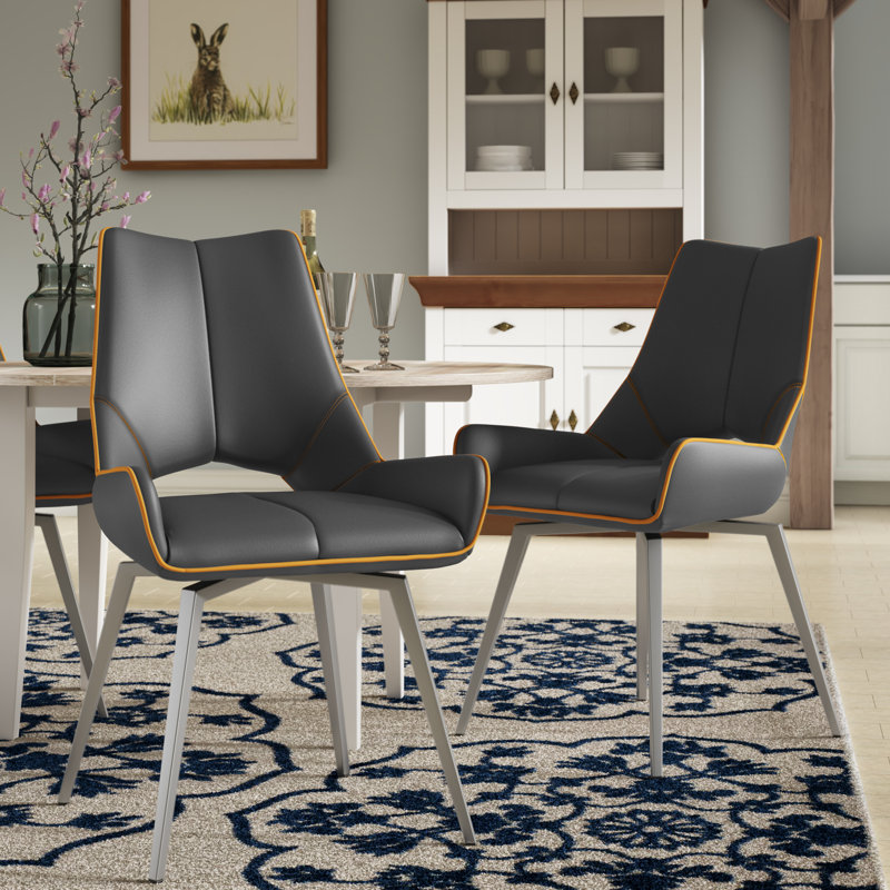 Barnsley 49cm H Upholstered Side Chair, Graphite Grey