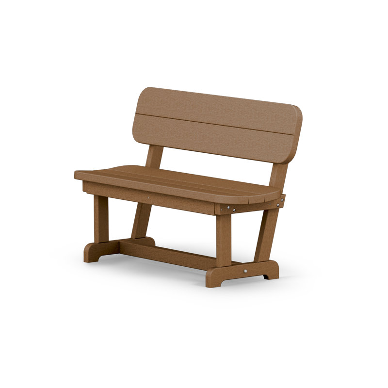 Banc de parc POLYWOOD, Noir, Sans, 48 po
