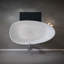 Baignoire autoportante de 59 po, blanc brillant, matériau en résine de pierre, chaleur à long terme, baignoire de trempage à surface solide confortable, bonne isolation thermique, style contemporain