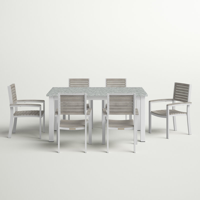 Ensemble de salle à manger rectangulaire pour 6 personnes 63 po Mckinnon, Frêne