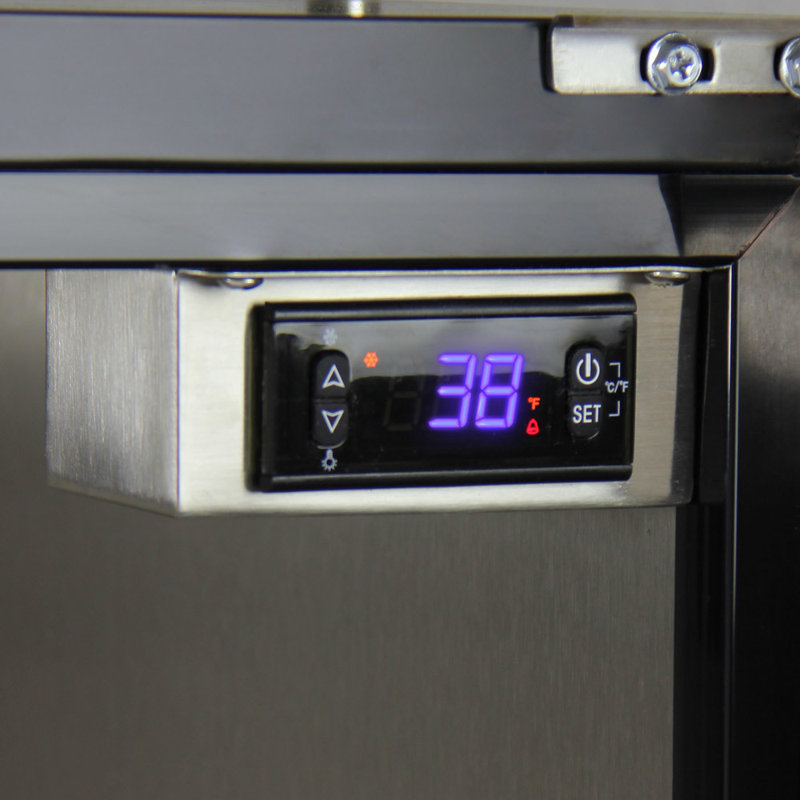 Kegco 24" Wide Single Tap Stainless Steel Commercial Built-In Kegerator with Kit, Left