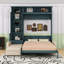 Grand lit escamotable avec canapé en L et tablettes de rangement-315737723