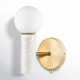 Delania Single Light Glass Dimmable Plug-in Candle Wall Light