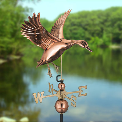 Landende Ente Wetterfahne Broomsedge