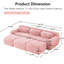 Modulaire rose à 3 places avec tissu, haute résilience 32d, aucun assemblage requis, fond antidérapant pour utilisation modulaire, mobilier de salon à base combinée