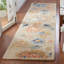 Camron Floral Handmade Tufted Wool Beige/Blue Area Rug-340246863