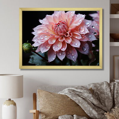 «Elegance in Pink Dahlia Floweret», reproduction sur toile