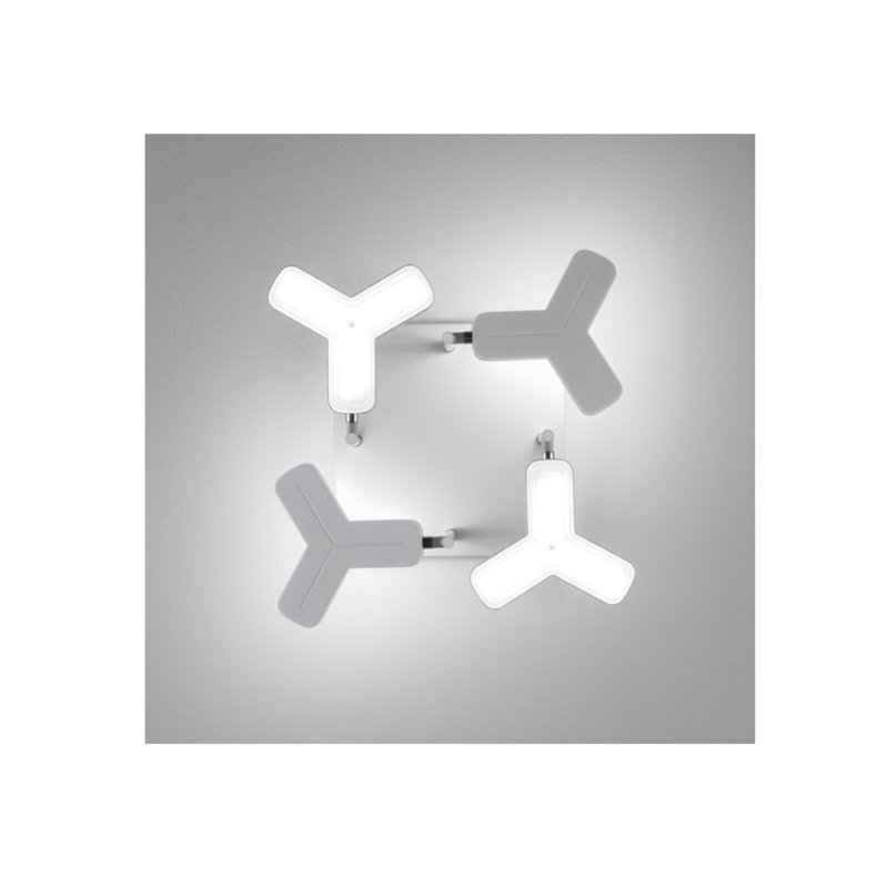 Dayton LED Semi Flush Mount, Lacquered matt white