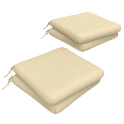 Ensemble de 4 coussins de chaise de salle à manger 18 x 18 po x 3 po Sunbrella Square, coussins de chaise d'extérieur Crumley
