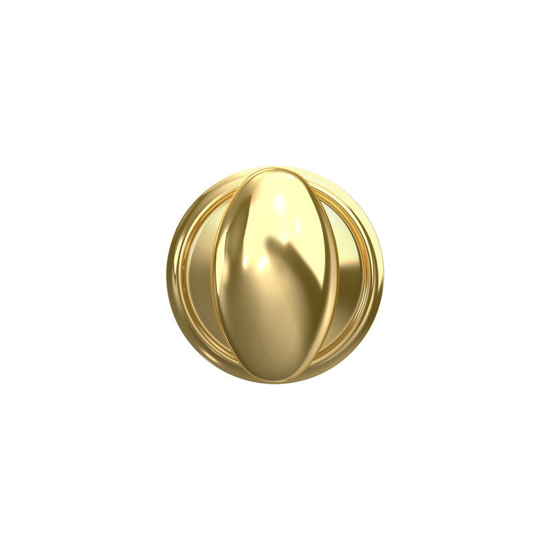 Siena Single Dummy Door Knob, Bright Brass