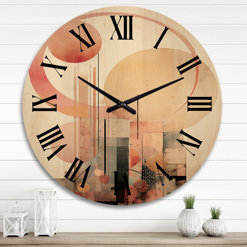 Quantez Solid Wood Wall Clock, Extra Large