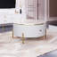Table basse moderne moderne avec 2 grands tiroirs de rangement (31,5 po)