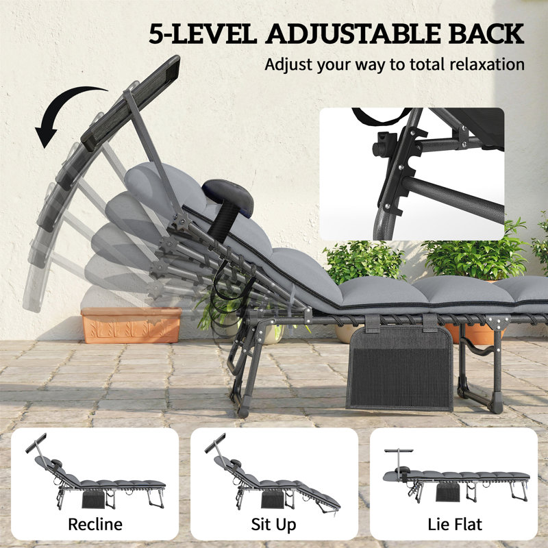 Outdoor Lounge Chair, Grey