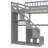 Full Size Wooden Loft Bed with Desk, Two Chest of Drawers & LED Lighting – Space-Saving Storage Bed, Gray-1087825505-1087825511