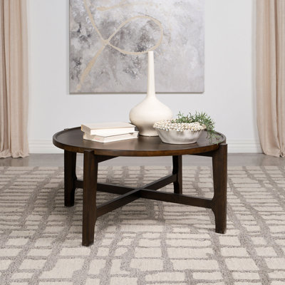 Table basse ronde en bois massif