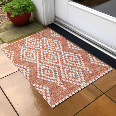 Malek Indoor/Outdoor Area Rug with Non-Slip Backing