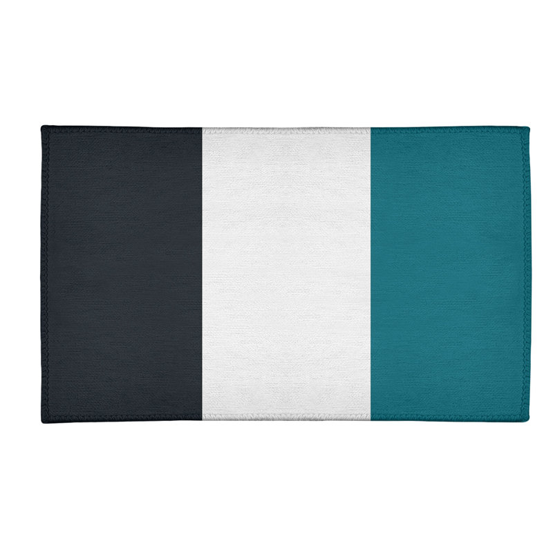 Tapis en poly à rayures de football jacksonville, Rectangle 2 pi x 3 pi