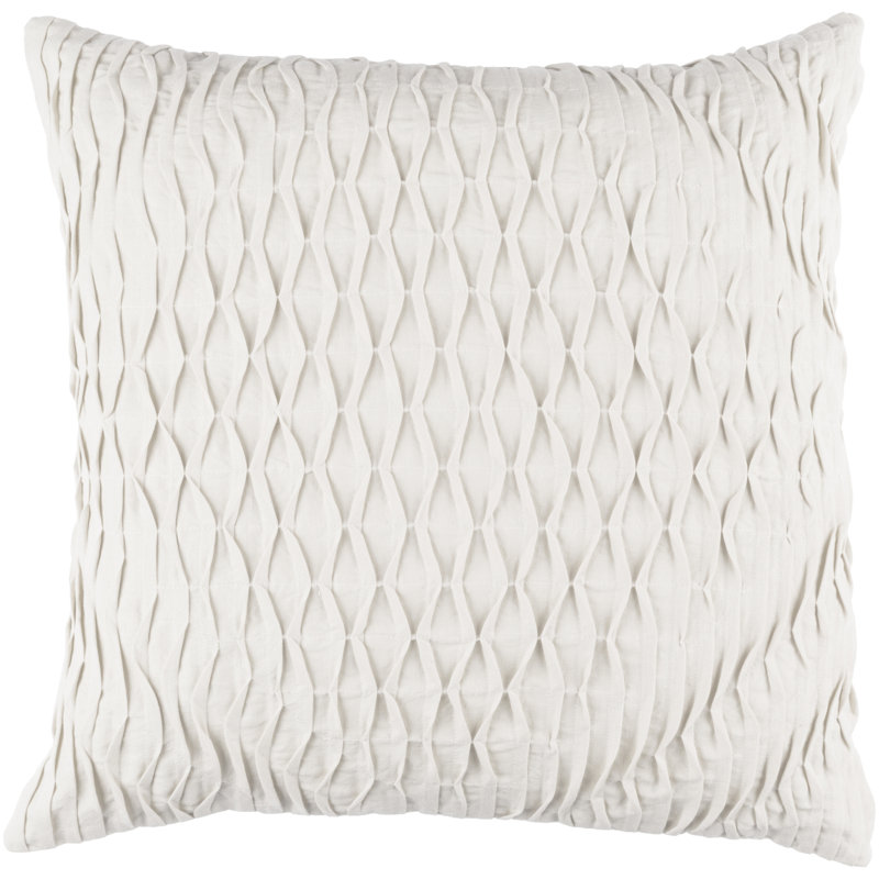 Coussin Trafton, 18 po x 18 po, Gris clair, Polyester/ bourre en polyester