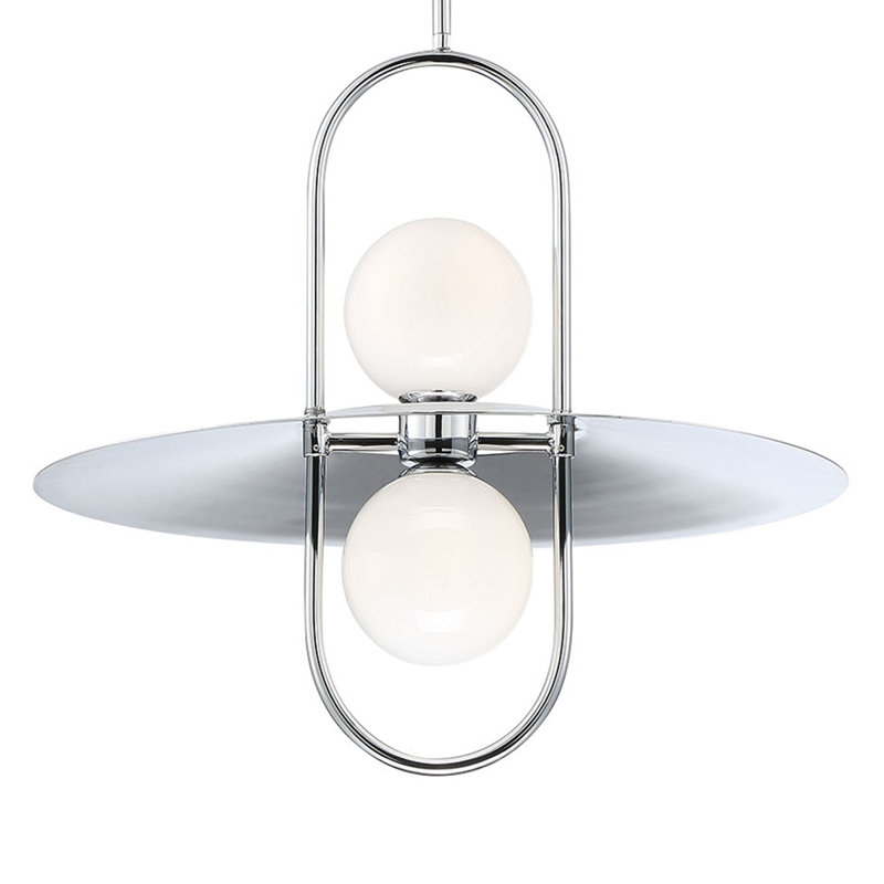 Lustre traditionnel à 2 lumières DEL Millbrook, Chrome